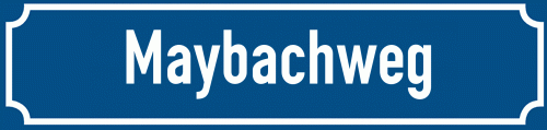 Straßenschild Maybachweg