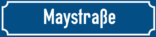 Straßenschild Maystraße