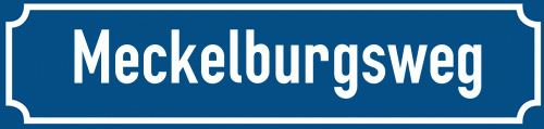 Straßenschild Meckelburgsweg