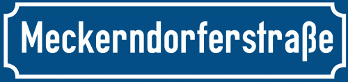 Straßenschild Meckerndorferstraße zum kostenlosen Download