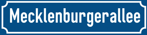 Straßenschild Mecklenburgerallee
