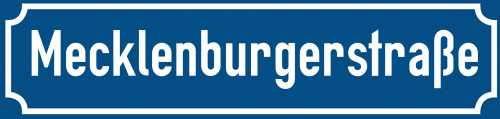 Straßenschild Mecklenburgerstraße zum kostenlosen Download