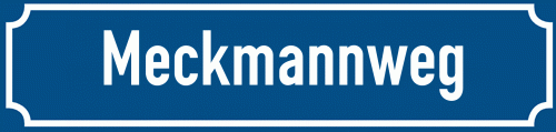 Straßenschild Meckmannweg