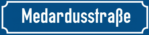 Straßenschild Medardusstraße