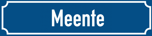 Straßenschild Meente