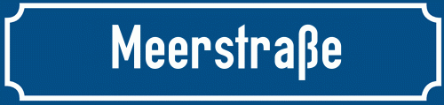 Straßenschild Meerstraße