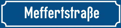 Straßenschild Meffertstraße