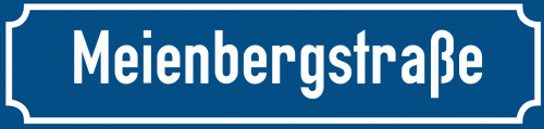 Straßenschild Meienbergstraße