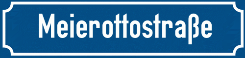 Straßenschild Meierottostraße
