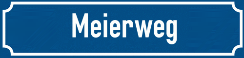 Straßenschild Meierweg