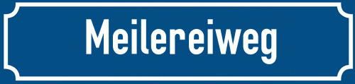 Straßenschild Meilereiweg