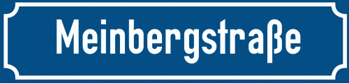 Straßenschild Meinbergstraße