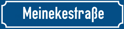 Straßenschild Meinekestraße zum kostenlosen Download