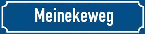 Straßenschild Meinekeweg