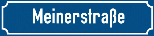 Straßenschild Meinerstraße