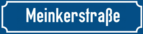 Straßenschild Meinkerstraße