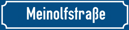 Straßenschild Meinolfstraße