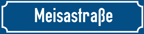 Straßenschild Meisastraße