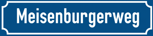 Straßenschild Meisenburgerweg