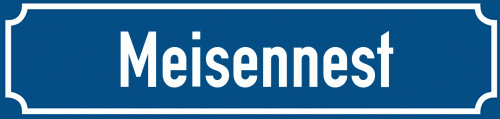 Straßenschild Meisennest zum kostenlosen Download