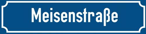 Straßenschild Meisenstraße