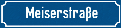 Straßenschild Meiserstraße