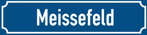 Straßenschild Meissefeld