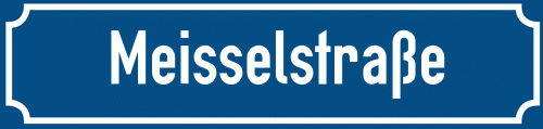 Straßenschild Meisselstraße