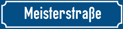 Straßenschild Meisterstraße