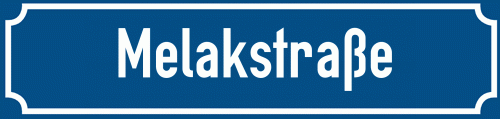 Straßenschild Melakstraße