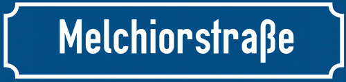 Straßenschild Melchiorstraße