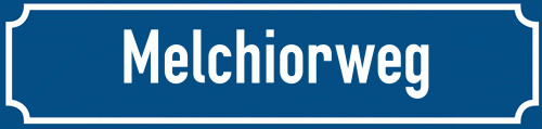 Straßenschild Melchiorweg