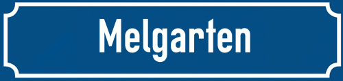 Straßenschild Melgarten