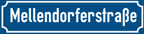 Straßenschild Mellendorferstraße