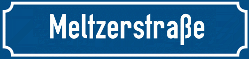 Straßenschild Meltzerstraße