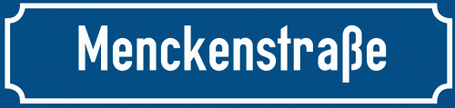 Straßenschild Menckenstraße