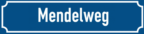 Straßenschild Mendelweg