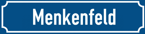 Straßenschild Menkenfeld