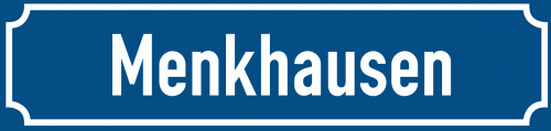 Straßenschild Menkhausen