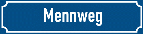 Straßenschild Mennweg