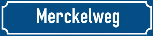 Straßenschild Merckelweg