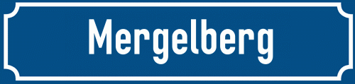 Straßenschild Mergelberg