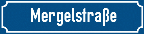 Straßenschild Mergelstraße