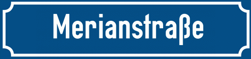 Straßenschild Merianstraße