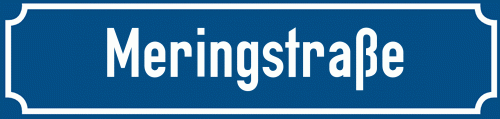 Straßenschild Meringstraße