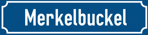Straßenschild Merkelbuckel zum kostenlosen Download