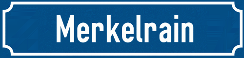 Straßenschild Merkelrain