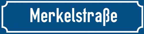 Straßenschild Merkelstraße