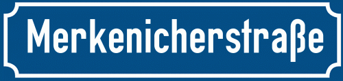 Straßenschild Merkenicherstraße