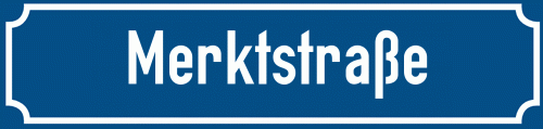 Straßenschild Merktstraße zum kostenlosen Download